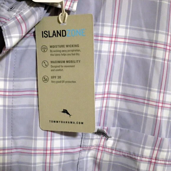 Tommy Bahama Shirt Mens 4XLT New Siesta Key Short Sleeve Button Performance Blue